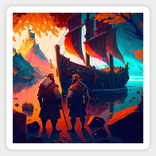 Valheim Vikings in the New World Sticker